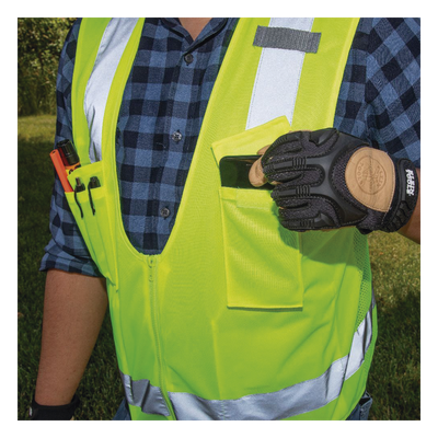 Chaleco de seguridad reflectante de alta visibilidad, mediano/grande. Con múltiples bolsillos de diferente capacidad - Imagen 4