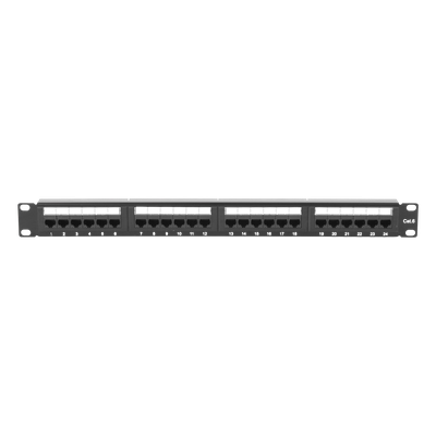 Panel de Parcheo de Impacto (110) UTP de 24 Puertos Cat6, 19 Pulgadas (48.26 cm), con Barra para Organizar Cable - Imagen 5