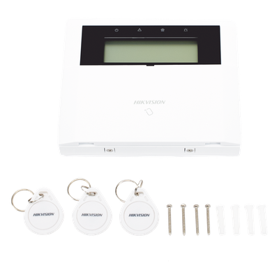 (AX HYBRID PRO) Teclado Compatible con el Panel Hybrid Pro Hikvision DS-PHA64-LP y DS-PHA64-LP(B) / Pantalla LCD / 2 zonas cableadas / 1 salida de alarma / 64 Llaveros - Imagen 6