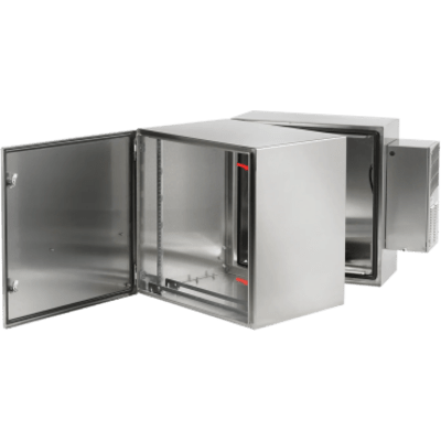 Gabinete de Pared ProTek Hoffman / Doble Bisagra / Puerta Sólida / 12 UR / Acero Inoxidable SS304 Cepillado / NEMA 4 4X 12 / IP66 IK10 / 62.1 x 60 x 71 cm (24.5 x 23.6 x 28 in)