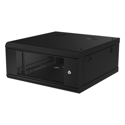 Gabinete de Pared con Puerta Perforada, 635mm de Profundidad, 4U Rack de 19 in, Acero Reforzado