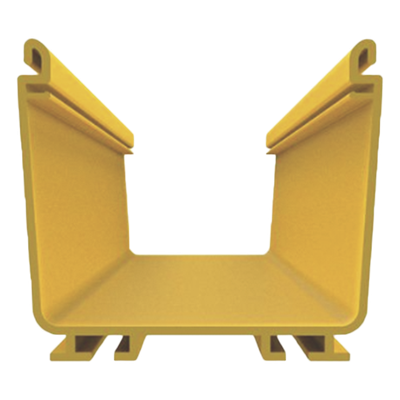 Canaleta FiberRunner™ 4X4, de PVC Rígido, Color Amarillo, 2 m de Largo - Imagen 3