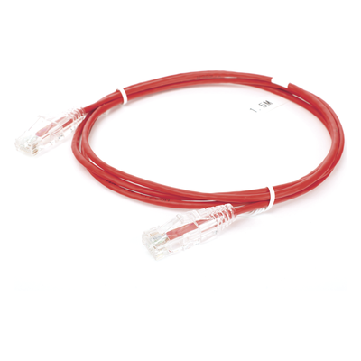 Cable de Parcheo Slim UTP Cat6 - 1.5 Metros (4.92 Pies) Rojo Diámetro Reducido (28 AWG) - Imagen 5