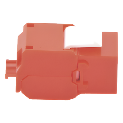 Módulo Jack Keystone Cat5e (Toolless), con Terminación en Ángulo 180 - Color Rojo, Compatible con Faceplate y Patchpanel Linkedpro - Imagen 4