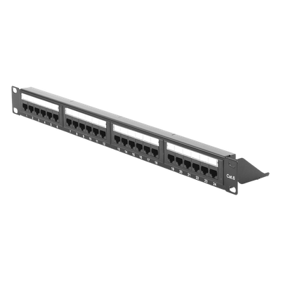 Panel de Parcheo de Impacto (110) UTP de 24 Puertos Cat6, 19 Pulgadas (48.26 cm), con Barra para Organizar Cable - Imagen 3