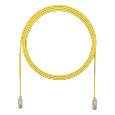 Cable de Parcheo UTP Cat6A, CM/LSZH, Diámetro Reducido (28AWG), Color Amarillo, 12.19 Metros (40 Pies)