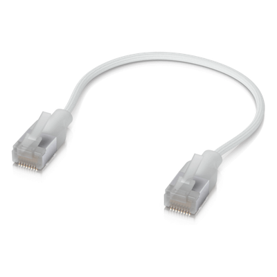 Patchcord UniFi Premium Cat6A de 15 cm (0.5 Pies), hasta 10G / Soporta hasta PoE+++ / Conector RJ45 Transparente para Mejores Efectos de Luz Etherlighting