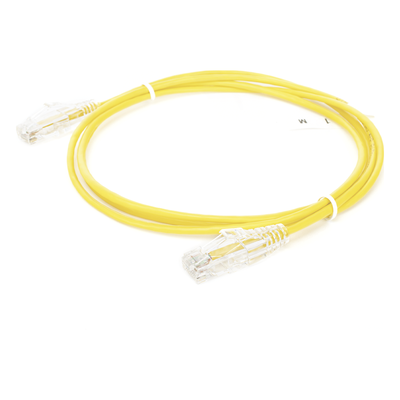 Cable de Parcheo Slim UTP Cat6 - 1 Metro (3.28 Pies), Amarillo, Diámetro Reducido (28 AWG) - Imagen 5