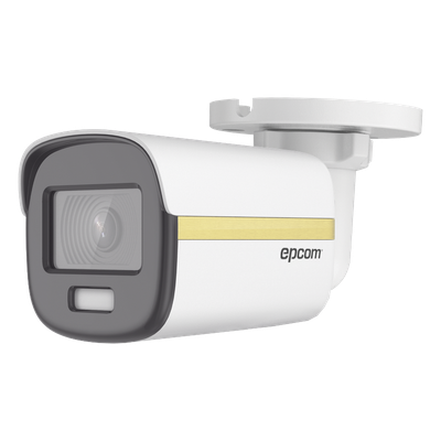 Bala TURBOHD 4K / Imagen a color 24/7 / Lente 2.8 mm / METAL / Luz Blanca 20 mts / Exterior IP67 / WDR 130 dB 