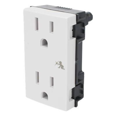 Módulo Dúplex de Contactos Eléctricos 10A 127V Color Blanco / Compatible con Cajas para Pavimento SM-CPAV-2 y SM-CPAV-4 / Requiere Adaptador SM-ADAP-FP para Fijación / Modelo 25424-30 - Imagen 3