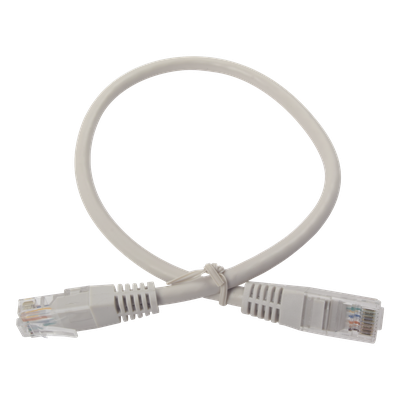 Cable de Parcheo UTP Cruzado Cat6 0.4 Metros (1.31 Pies) - Gris