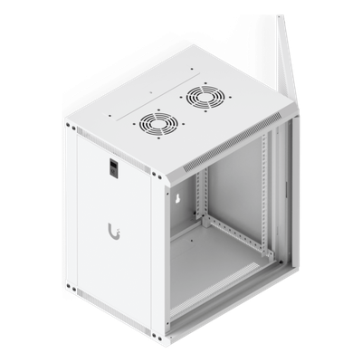UACC Rack Cabinet 12U (550x 450 mm) - Gabinete Cerrado para Montaje en Pared con Puerta Frontal Perforada, Totalmente Ensamblado con Ventiladores Integrados y Paneles Removibles - Imagen 7