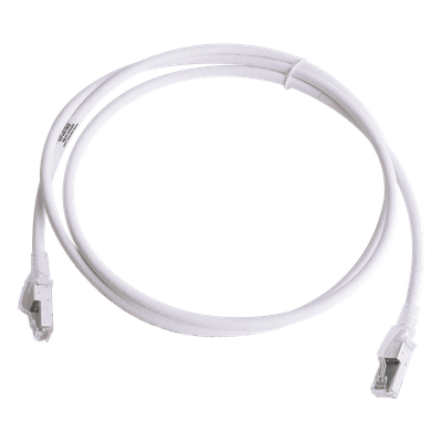 Patch Cord Z-MAX Cat6A S/FTP, CM/LS0H, 1.52 Metros (5 Pies), Color Blanco, Versión Bulk (Sin Empaque Individual)