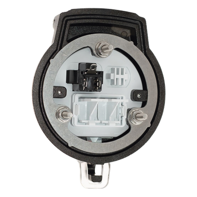 Dispositivo Circular de Puertos de Acceso a Datos, Con Dos Espacios Para Módulos Mini-Com y Un Receptáculo NEMA 5-15R, Protección IP66, de 3" de Diámetro - Imagen 3