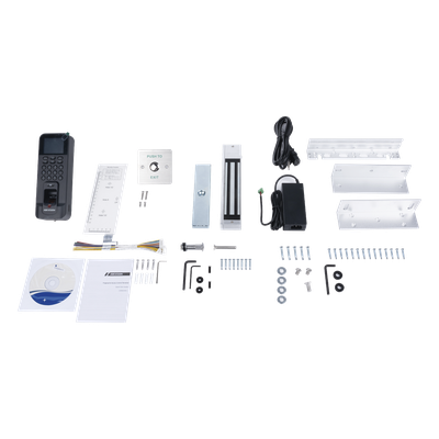 Kit de Control de Acceso TODO INCLUIDO con Lector de Huellas y Tarjetas / 3,000 Huellas / Compatible con App Hik-Connect / Incluye Electroimán Botón de Salida y Montajes Z y L para imán (DS-K1T804) - Imagen 5