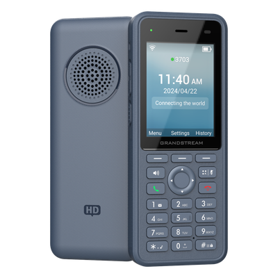 Teléfono IP Wi-Fi Inalámbrico WP836 / Wi-Fi 6 Doble Banda / IP69K Resistente a Exteriores / Batería 3000 mAh / 4 Conferencias / Bluetooth Integrado / USB Tipo C / Compatibilidad con Códec Opus HD