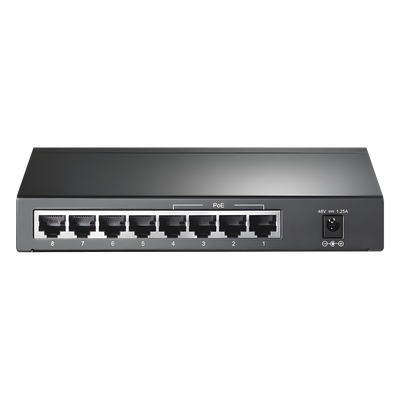 Switch Gigabit PoE+ no administrable de 8 puertos 10/100/1000 Mbps, solo 4 puertos PoE, para escritorio - Imagen 3
