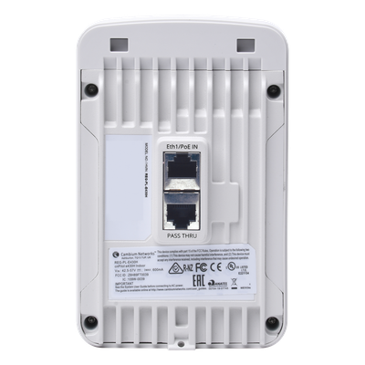 Access Point WiFi cnPilot e430H Indoor Wall Plate, doble banda, Wave 2, antena beamforming, 4 puertos de salida (1x PoE Gigabit y 3x Ethernet Gigabit) - Imagen 4