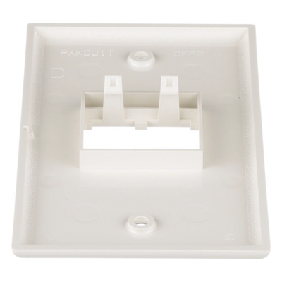 Placa de Pared Vertical Clásica, Salida Para 2 Puertos Mini-Com, Color Blanco Mate - Imagen 5