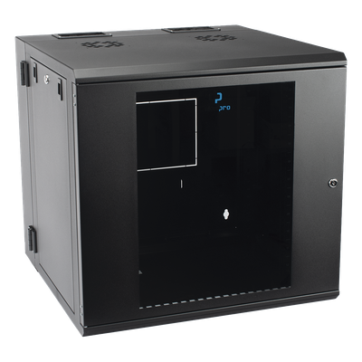 Gabinete Abatible de Pared (Con Marco Trasero) con Rack 19" de 12 Unidades. Ventana de Cristal Templado. - Imagen 4