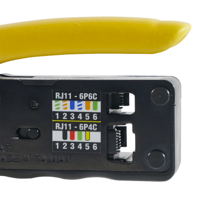 Ponchadora/Pelacables/Cortacables Compacta con Matraca para Conectores RJ45 y RJ11/RJ12. - Imagen 6