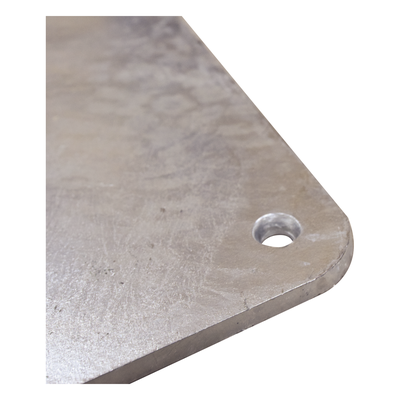 Base para Mástil Hasta 2" con Opresores, Base de 50 x 50 cm y Tubo de 80 cm Ced. 30. Galv. Inmersión. - Imagen 3