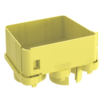 Tapa con 2 Salidas a Tubo de 1.5in (38mm), Para uso con Canaletas 4X4 FiberRunner™, Color Amarillo - Imagen 2