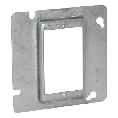 Sobretapa Cuadrada Galvanizada  de 4 11-16", realce de 1/2".