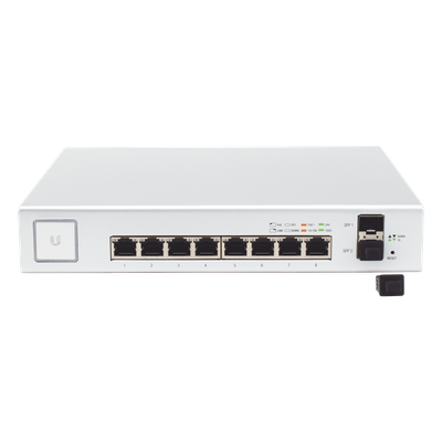 Switch UniFi Administrable de 8 Puertos Gigabit PoE+ 802.3at/af y PoE Pasivo 24V. - Imagen 3