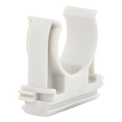 Soporte de presión (Abrazadera), PVC Auto-extinguible, abierto para tubería de 25 mm - Imagen 6