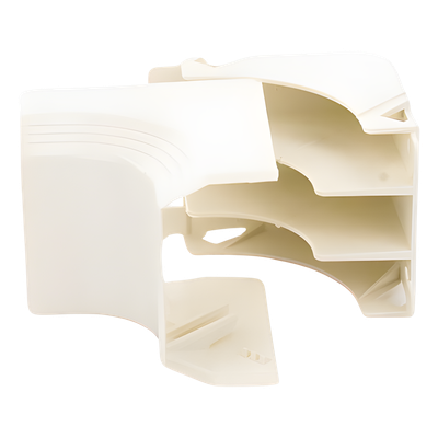 Esquinero interior, para uso con canaleta T45, Material PVC Rígido, Color Blanco Mate - Imagen 5