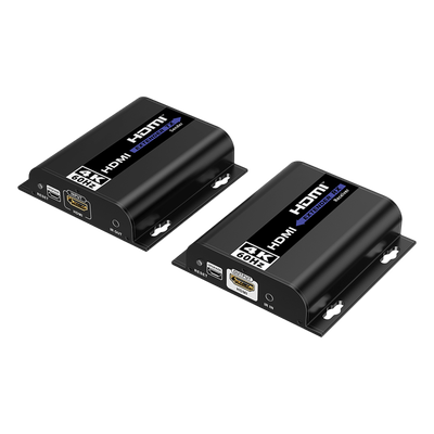 Kit extensor para distancias de hasta 200 metros | Resolución 4K @60Hz | Cat 6 | Conexión uno a uno y uno a muchos hasta 120 mts | Compatible con Switch gigabit | Control IR 
