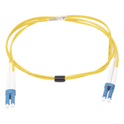 Jumper de Fibra Óptica Monomodo (OS2), XGLO, Riser, LC/UPC-LC/UPC Duplex, OFNR, Color Amarillo, 1 Metro (3.28 Pies) - Imagen 3
