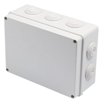 Caja Derivación-Conexión de Plástico (140 X 190 X 76 mm) con 10 Glándulas de Goma. Para Instalaciones Comerciales, Residenciales e Industriales. Incluye Tornillería para su Tapa. Funciona También como Registro. - Imagen 3