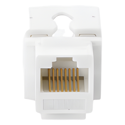 Módulo Jack Keystone Cat5e con Terminación 110 (Punchdown) para Faceplate - Color Blanco - Imagen 4
