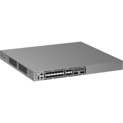 Switch 10G / 12 Puertos SFP+ 1G/2.5G/10G / 4 Puertos SFP28 10G/25G / 2 Puertos QSFP+ 40G / Capacidad 600 Gbps / Reenvío 446.4 Mpps / CPU Quad Core ARMv8 Cortex-A72 / 1 RU / Alimentación AC / Línea Cybrey