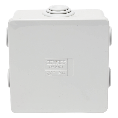 Caja Estanca de PVC Para Derivación y Conexión, 6 Entradas, Tapa a Presión, 80×80×40 mm (Mayor Área Interna, Uso Exterior IP44, Material que no Propaga el Fuego y Libre de Hálogenos - Imagen 3