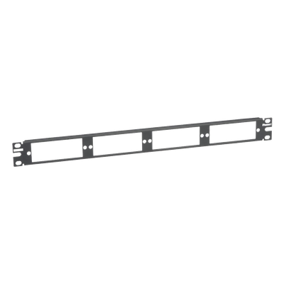 Patch Panel de Fibra Óptica, Para 4 Placas Acopladoras FAP o FMP, Color Negro, 1UR - Imagen 3