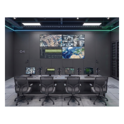 Kit Videowall 2x2 / 4 Pantallas 55" Full HD / Decodificador 16CH 4K / Base de Piso / Hikvision