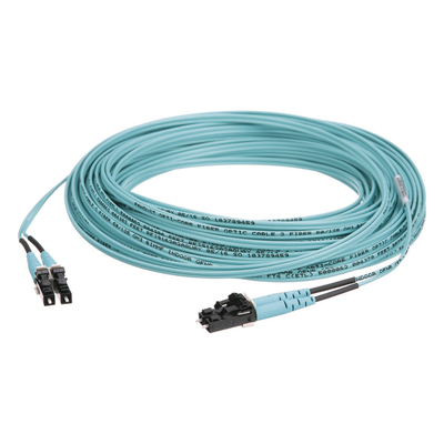 Jumper de Fibra Optica Multimodo 50/125 OM3, LC-LC Duplex, OFNR (Riser), Color Aqua, 15 Metros (49.21 Pies) - Imagen 4