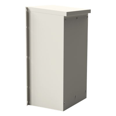 Gabinete Acero Galv. para 2 Baterías PL110D12 (400 x 730 x 300mm). Puerta Ventilada. Acc. para piso o poste No incluidos. - Imagen 5