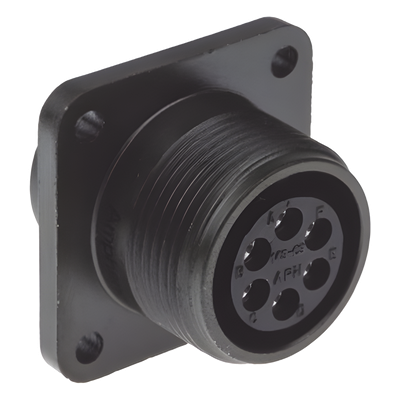 Conector Hembra Circular de 6 Terminales para uso Rudo, Amphenol - Imagen 3