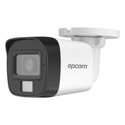[Dual Light + ColorVu] Bala TURBOHD 3K (5 Megapixel) / Lente 2.8 mm / 30 mts IR + 20 mts Luz Blanca / Gran Angular 104.9° / Exterior IP67 / Micrófono Integrado / dWDR / 4 Tecnologías / Metal