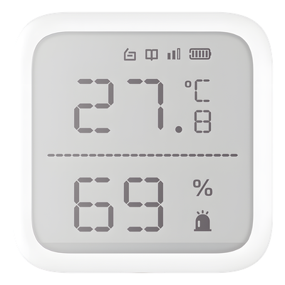 (AX PRO) Detector de Temperatura y Detector de Humedad Inalámbrico / 2.7" de Tamaño / Uso en Interior / Rango de Detección desde  -35°C hasta 99°C