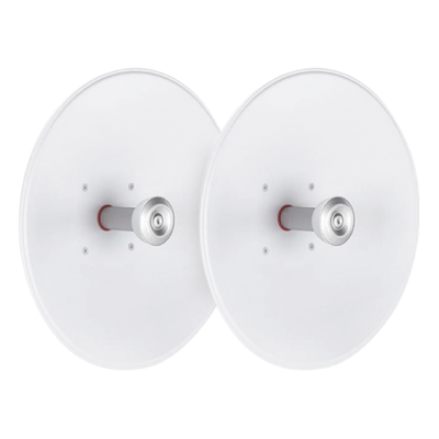 Paquete de 2 antenas UltraDish de 27.5 dBi, conector tipo Twistport y montaje innovador, 5180 - 6775 MHz