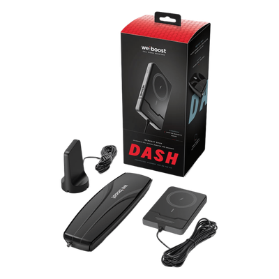 Kit Amplificador de Señal Celular para Vehículo / Prioridad para un Dispositivo / Con cargador Inalámbrico Magnético Qi2 / Antena Magnética Exterior / 23 dB de Ganancia / Tri Banda / 50 Ohm / SMA Hembra