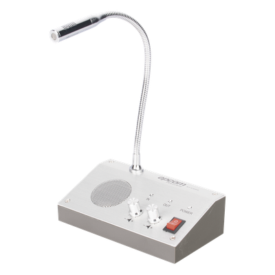 Sistema de Intercomunicación | Ideal para Ventanillas | Audio de voz de dos vías | 12V/1A 3W | Micrófono Interior + Micrófono Exterior
