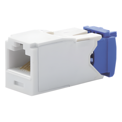 Conector Jack RJ45 Estilo TG, Mini-Com, Categoría 6A, de 8 Posiciones y 8 Cables, Color Blanco - Imagen 4