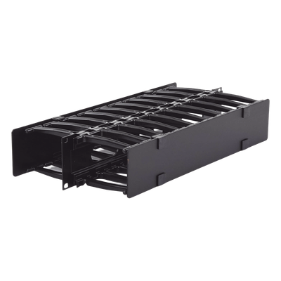 Organizador de Cable Horizontal RouteIT, Doble, Para Rack de 19in, 4in de profundidad, 2UR - Imagen 3