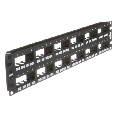 Panel de Parcheo Modular Mini-Com (Sin Conectores), Plano de Instalación al Ras, Sin Blindaje, de 48 Puertos, 2UR - Imagen 4